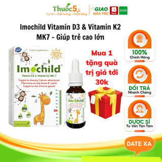  Imochild D3K2 bổ sung Vitamin D3 K2 DHA giúp bé cao lớn thông minh tăng sức đề kháng 