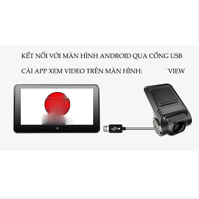 Camera Hành Trình ô tô  U2 / V2, kết nối Màn Hình Android FULL HD
