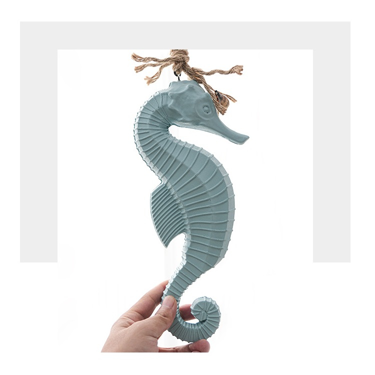Mô hình cá ngựa treo trang trí size 27cm - Decor đồ trang trí theo phong cách biển Địa Trung Hải