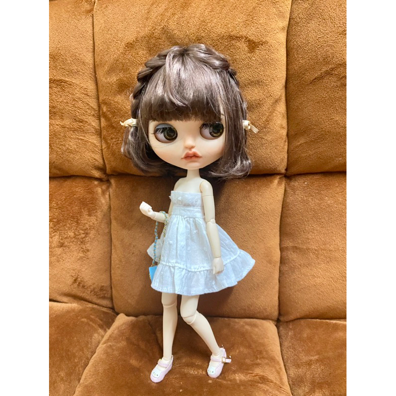 Váy đầm trắng cúp ngực size xinyi,blythe,barbie