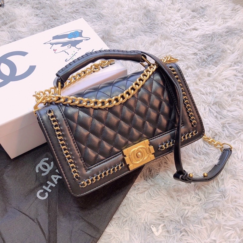 Túi Chờ Neo Boy Viền Xích - Túi xách nữ viền xích sang chảnh có quai xách cao cấp