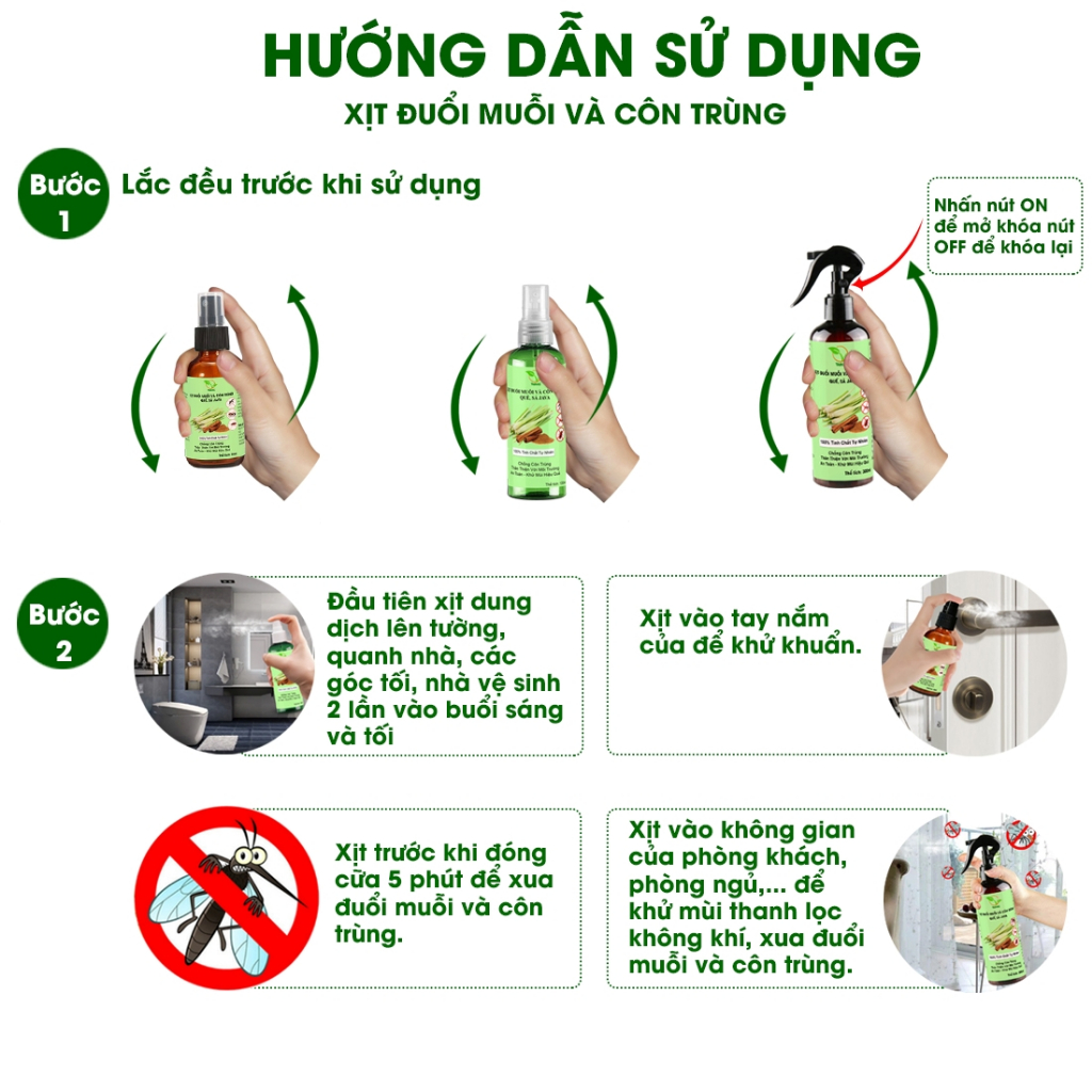 Xịt Đuổi Muỗi Và Côn Trùng TAMAS 300ml tặng kèm chai 50ml