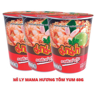 Lốc 3 ly - mì thái mama hương tôm yum 60g