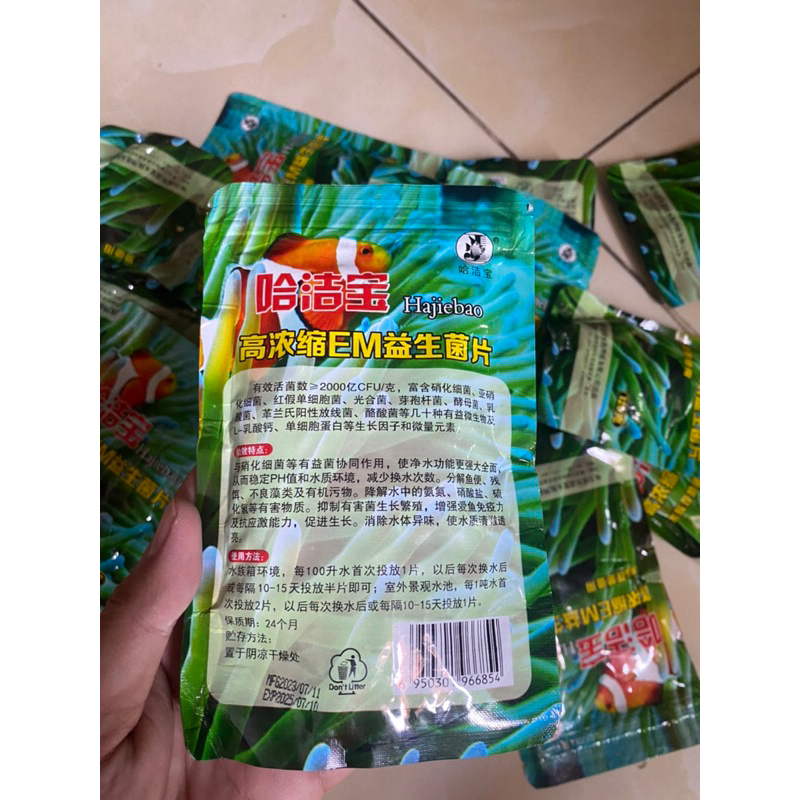 1 viên vi sinh dạng viên nén - vi sinh làm trong nước bể cá