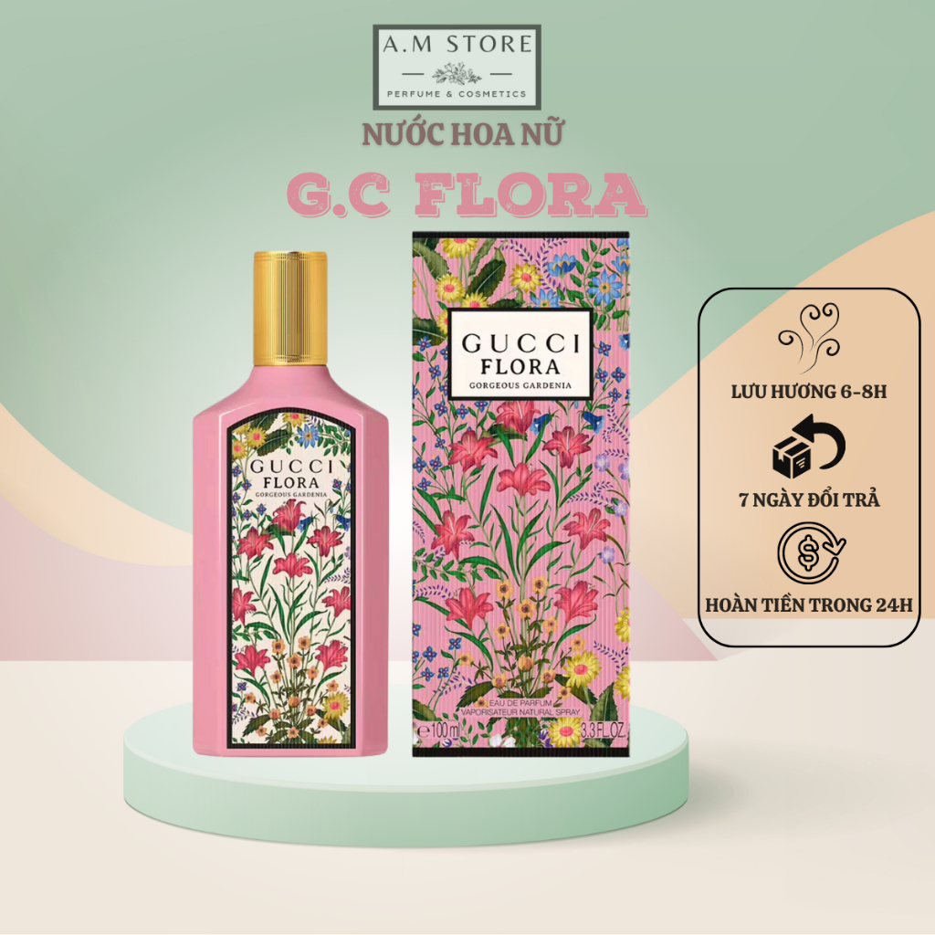 Nước Hoa Nữ Gucci Flora Gorgeous Gardenia EDP 10/100ml - Hương Thơm Ngọt Ngào, Gợi cảm và Nữ Tính