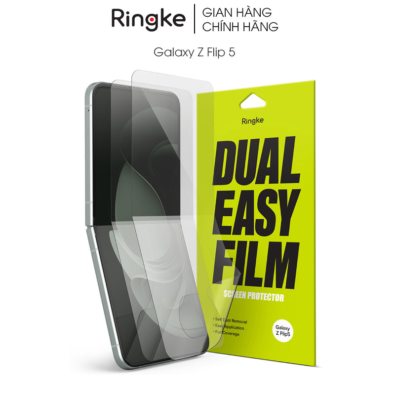 [Combo 2] Dán màn hình Samsung Galaxy Z Flip 5 RINGKE Dual Easy Film