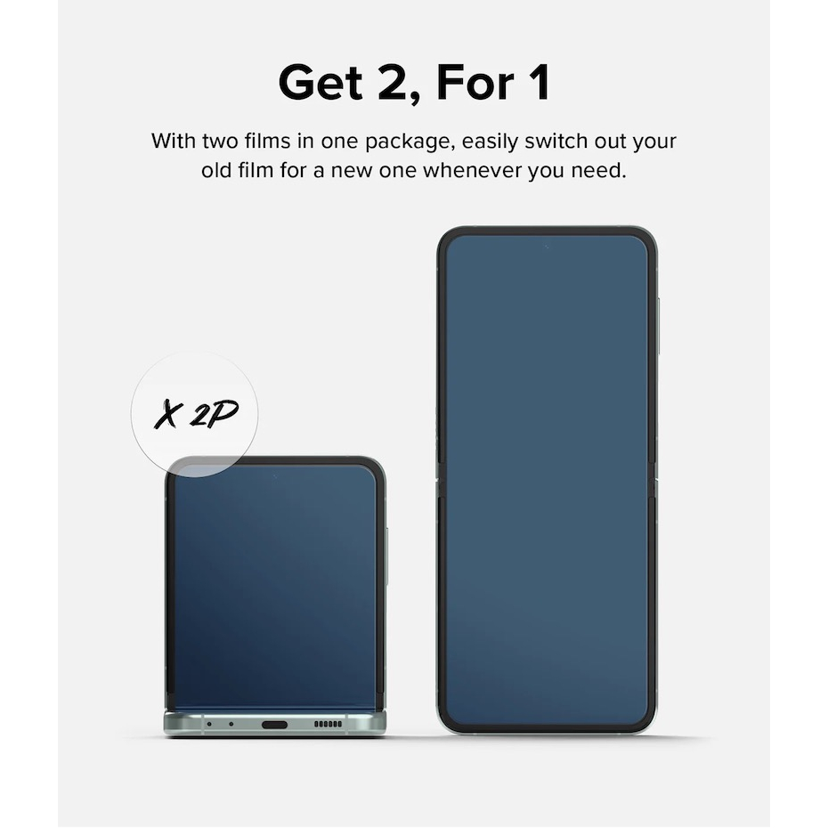 [Combo 2] Dán màn hình Samsung Galaxy Z Flip 5 RINGKE Dual Easy Film