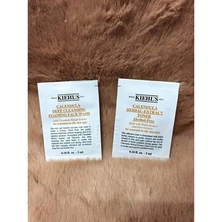 Sữa rửa mặt kiehl's hoa cúc calendula 3ml - toner kiehl's hoa cúc 3ml