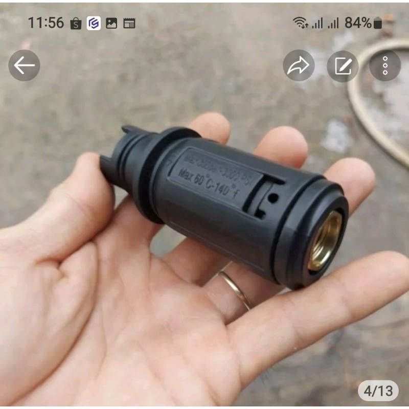 Béc súng máy rửa xe d1022  2 loại ren trong 14mm, ren ngoài 15mm