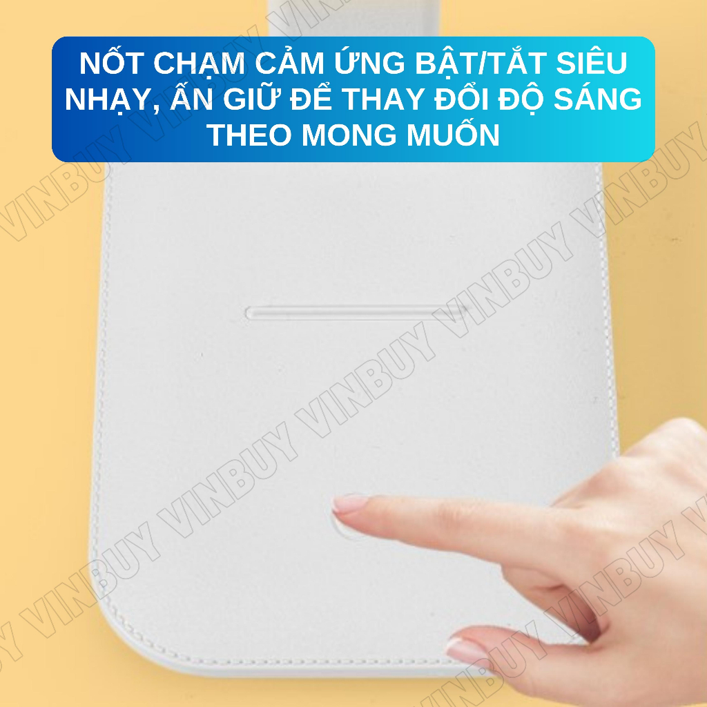 Đèn bàn học đọc sách làm việc để bàn chống cận, led pin sạc tích điện có thể dùng decor, trang trí, chạm cảm ứng  Vinbuy