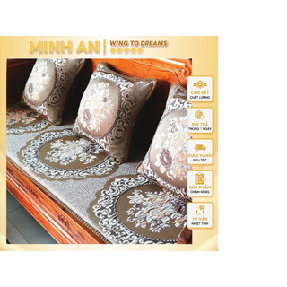 Đệm ngồi ghế gỗ đệm lót ghế sofa MINH AN chất liệu dày dặn nhập khẩu nguyên bộ  đệm thảm trải trên ghế trang trí nhà cửa