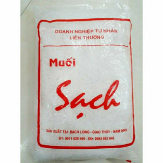 Muối hạt sạch, muối hạt to gói 1kg, muối biển sạch