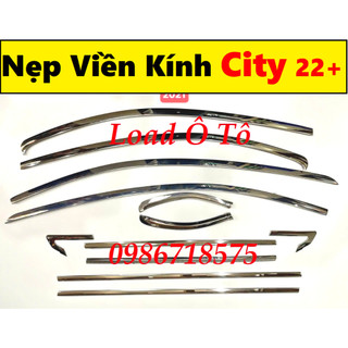 Nẹp Chân Kính, Cong Kính Honda City 2024-2021 Chất Liệu Inox Bóng Mạ Crom Sáng cao Cấp