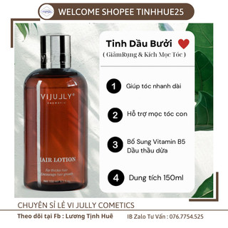 Tinh dầu bưởi vijully kích mọc tóc hàng chính hãng 100%