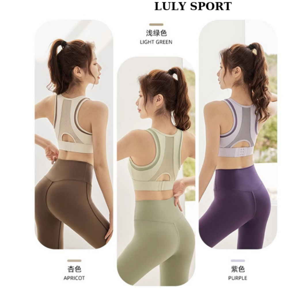 Áo ngực thể thao Tập Gym Yoga LULY SPORT chất thun lạnh co giãn tốt,mút đúc liền phối màu xinh