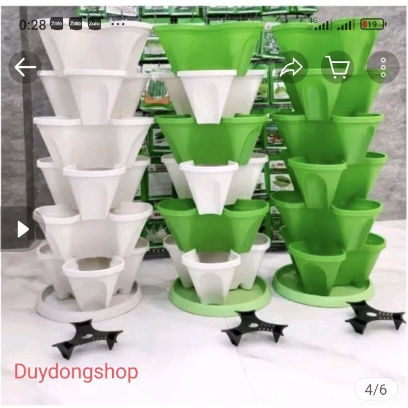 Chậu Tháp Nhựa Trồng Rau,Hoa, Cây Cảnh,Thiết Kế Thông minh, Chất Liệu Cao Cấp Bền Đẹp