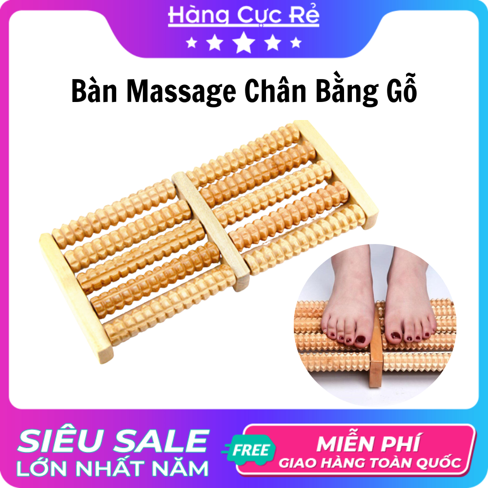 Bàn massage chân bằng gỗ tự nhiên, massage thư giãn, bấm huyệt, lưu thông khí huyết - Shop Hàng Cực Rẻ