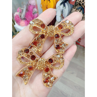 Charm nơ trà phụ kiện đính dép kẹp nữ - slim HVN