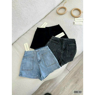 Quần short jean ôm dáng co dãn tốt 2 túi vuông