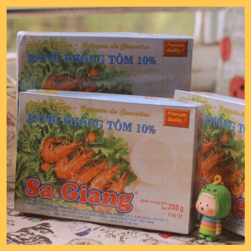 Bánh phồng tôm Sa Giang hộp 200g Tâm An Đặc sản Đồng Tháp