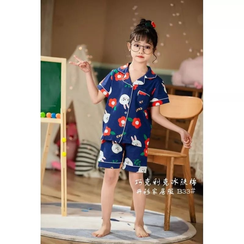 Bộ pijama bé gái xinh xắn đáng yêu hàng QC vải cotton siêu đẹp