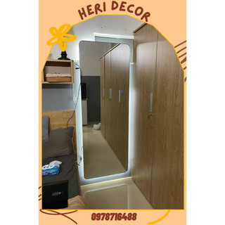 Gương tràn viền bo 4 góc tăng kèm chân