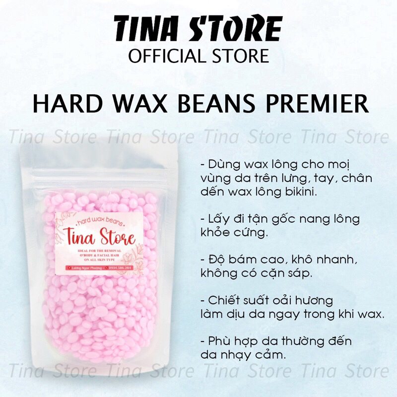 200g sáp wax lông nóng hard wax bean tặng chén nấu sáp giúp làm sạch lông tay ,chân , nách , râu