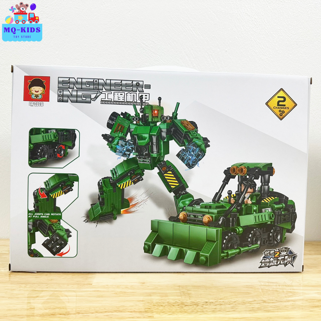 Bộ đồ chơi LEGO xếp hình Siêu nhân biến hình thành ô tô, chi tiết nhựa ABS cao cấp