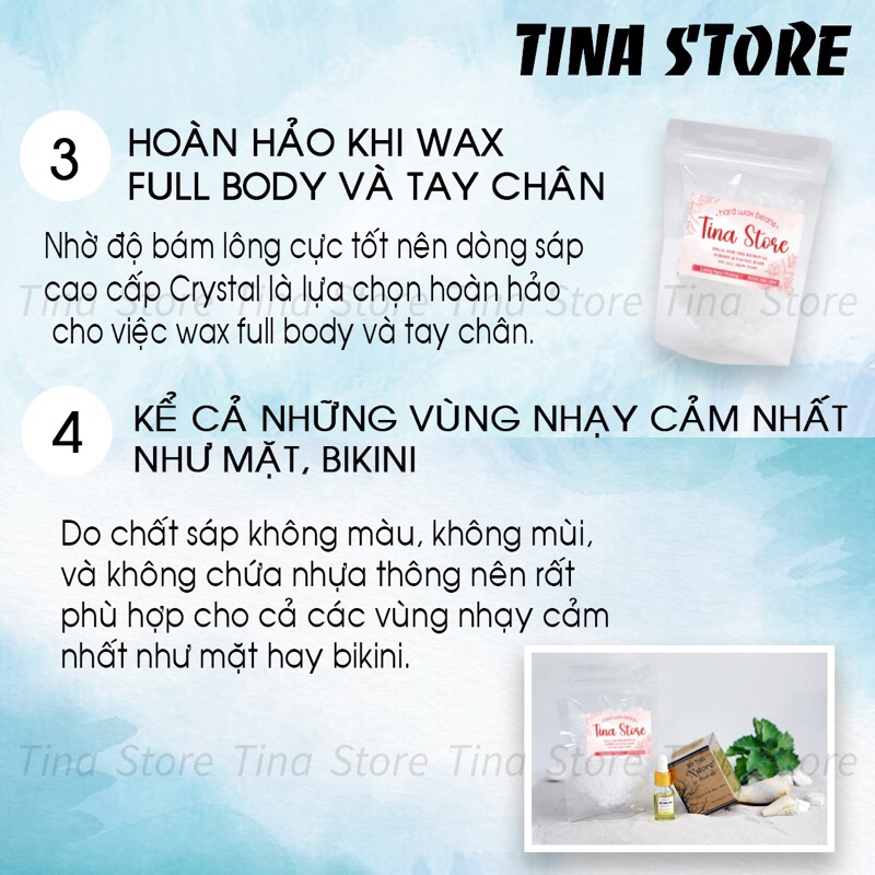Sáp dừa wax lông nóng nhập khẩu hard wax bean 500gr giúp làm sạch lông nách,râu,tay chân,bikini.tinastore29