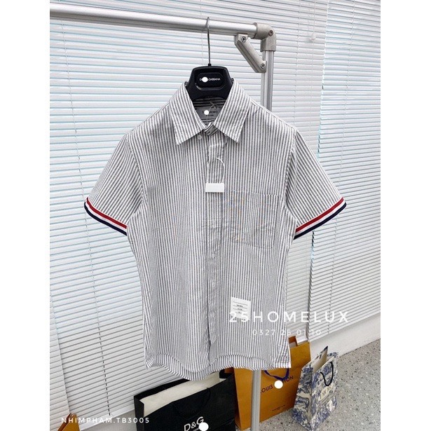 Áo Sơ Mi Kẻ Sọc Tay Ngắn Cotton Lụa Cao Cấp | BigBuy360 - bigbuy360.vn