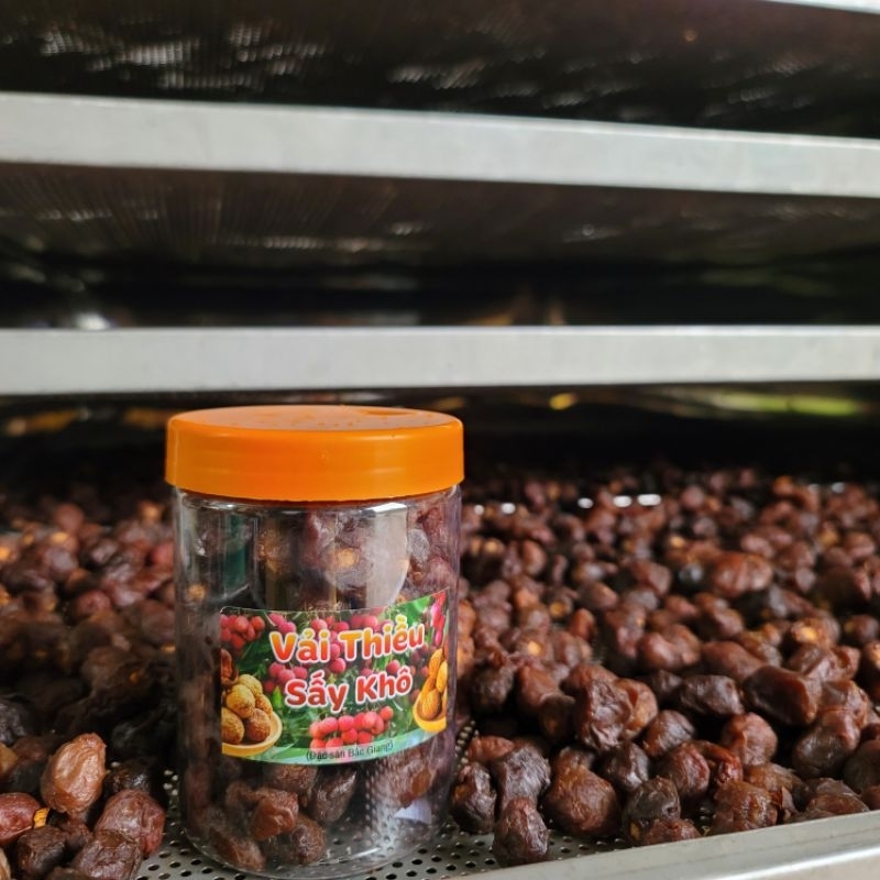 500g Hộp Long Vải Thiều Sấy Khô Loại Ngon