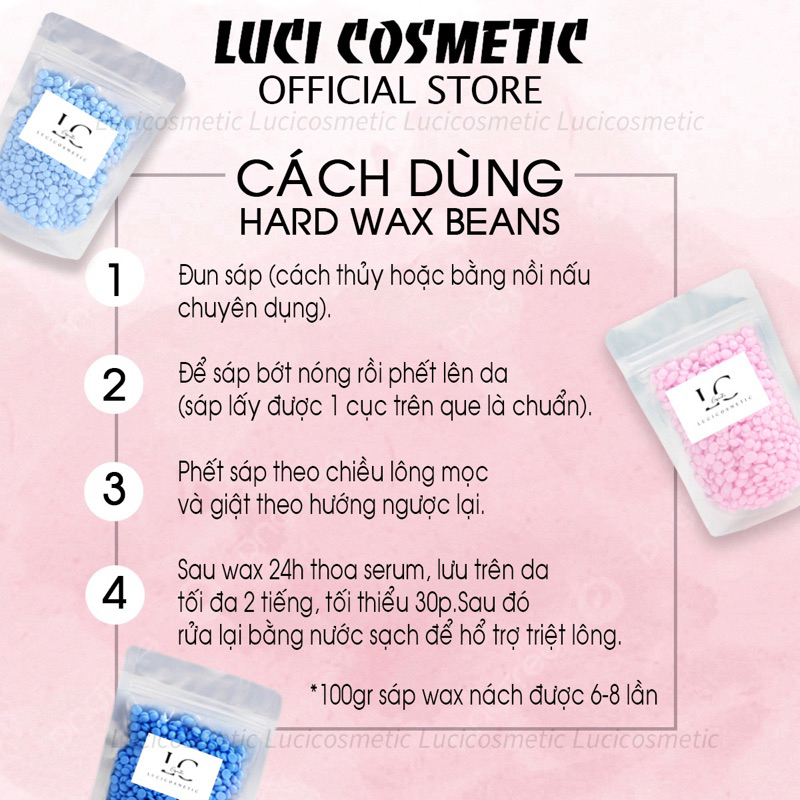 Sáp wax màu bean cao cấp SIÊU BÁM LÔNG, wax dẻo, thơm  đi sạch cả râu nam ngắn, cứng