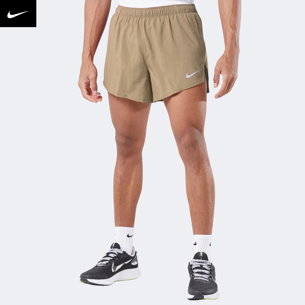 NIKE CHÍNH HÃNG - Quần ngắn thể thao nam nữ Nike Men's Dri-FIT 4'' Fast Running Short Authentic - Sand Yellow