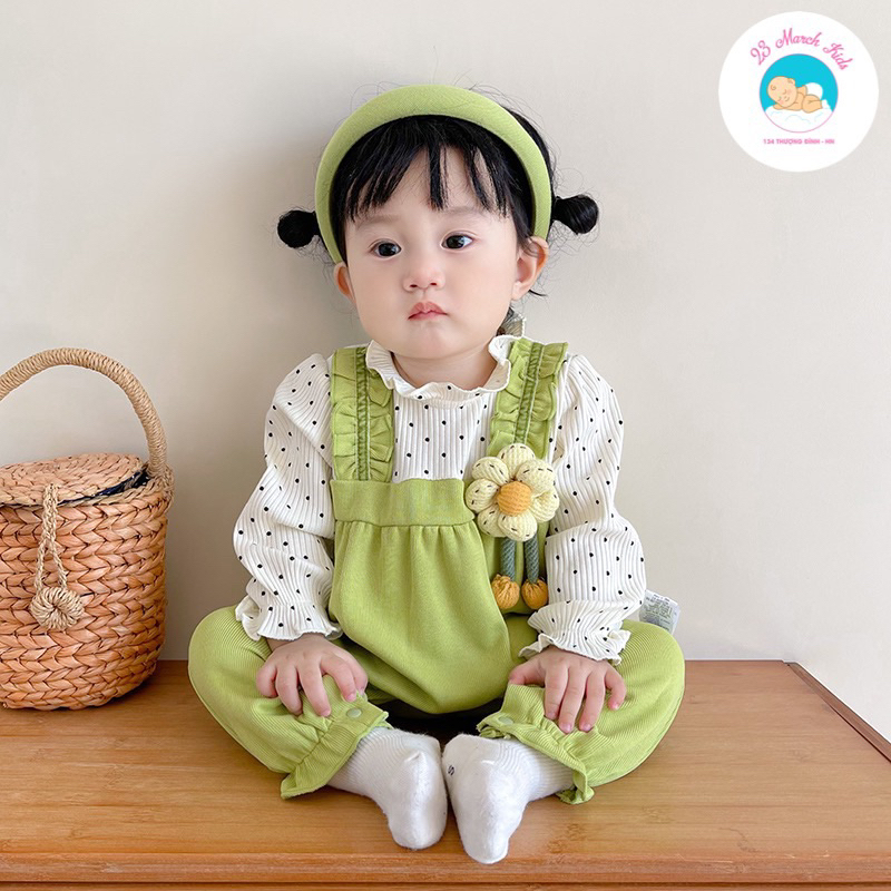 Body xanh giả yếm đính hoa ngực siêu xinh