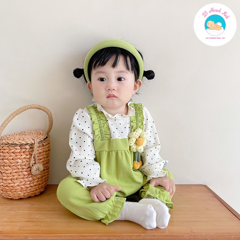 Body xanh giả yếm đính hoa ngực siêu xinh