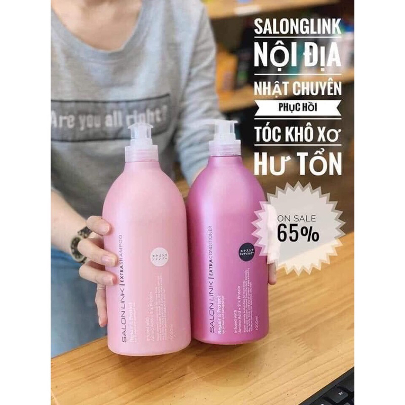 Bộ Dầu Gội Xả Siêu Dưỡng & Phục Hồi Tóc Salon Link Repair & Protect Extra