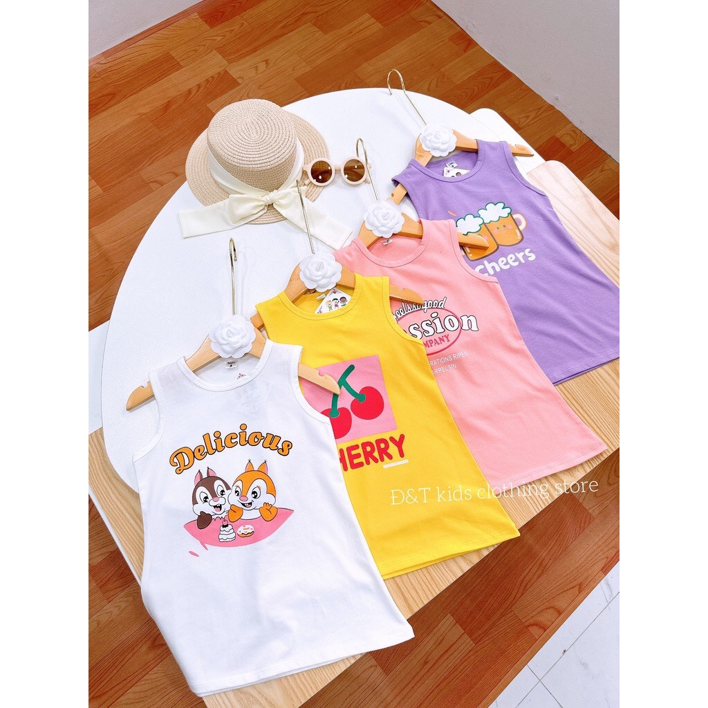 Xả kho - váy polo cáo 2 màu trắng hồng, váy sát nách chất liệu cotton mềm mát cho bé gái