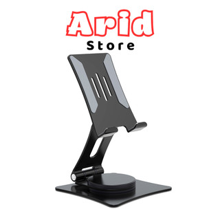 Đế đỡ điện thoại xoay 360° arid ps31, kệ đỡ ipad nhôm cao cấp gấp gọn