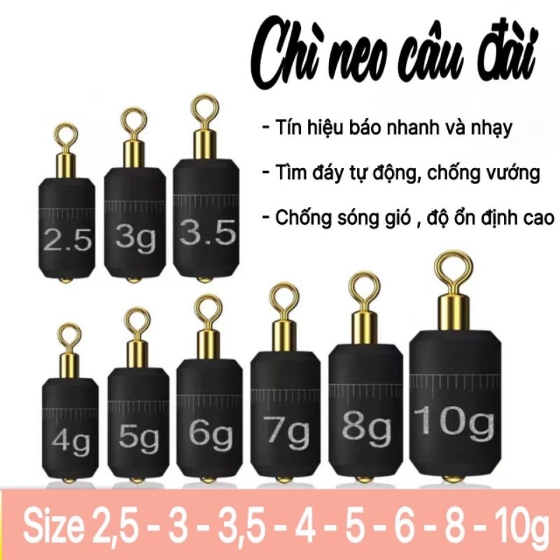 Chì neo câu đáy- chì chạy câu đáy