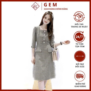 Đầm nữ thiết kế sang chảnh G297 kiểu dáng thời trang đủ size - GEM Fashion