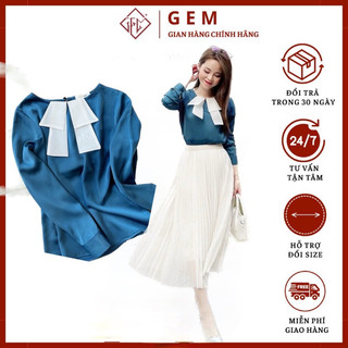 Áo kiểu nữ G49 đầm xếp ly loại đẹp có bán rời đi chơi hay công sở đều hơp thời trang rất dễ mặc - GEM Fashion