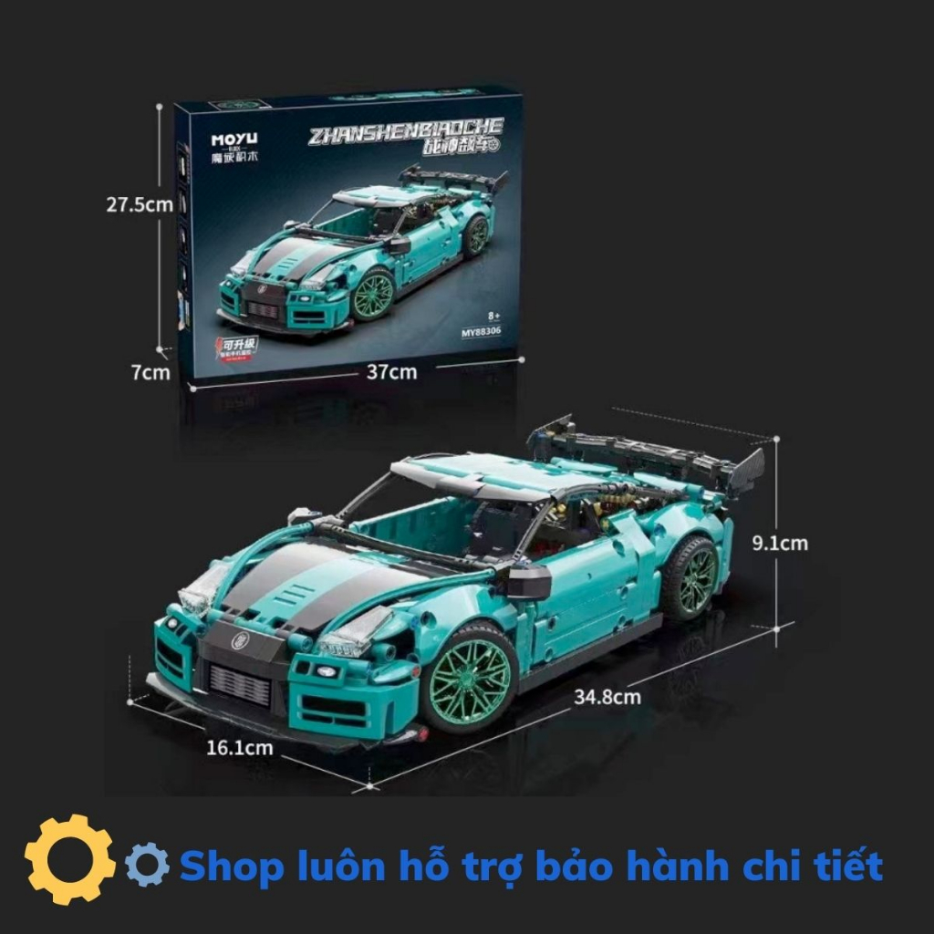 Mô hình lắp ráp siêu xe technic Nissan GTR MoYu 88306 tỉ lệ 1:14 993 PCS