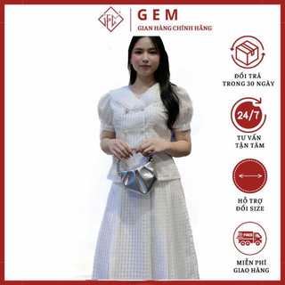Set xinh tiểu thư công sở hoặc đi chơi đều rất sang chảnh có bán rời áo hoặc chân váy
