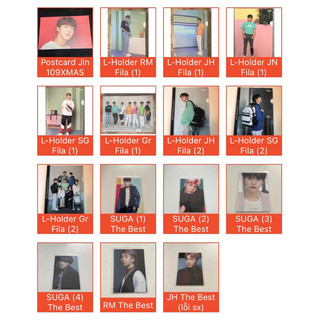 Bts official photocard, mini ptc, card ptb & album, postcard
