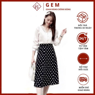 Set váy chấm bi G30 đẹp có bán rời đầm hoặc áo - GEM Fashion
