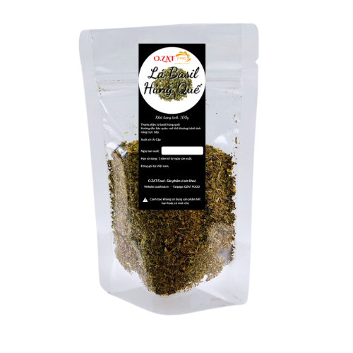 Lá húng quế khô ( Basil) 20G - 100G OZAT FOOD gia vị thảo mộc dùng trong nấu ăn