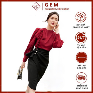Chân váy công sở nữ GEMNT3 - dễ phối các loại áo sơ mi áo kiểu đi làm - Phong cách đơn giản bắt mắt - GEM Fashion
