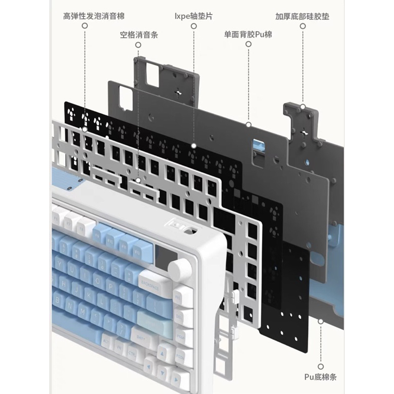 Bàn Phím Cơ FL-Esports CMK75 3 Mode | Màn TFT | Mạch Xuôi