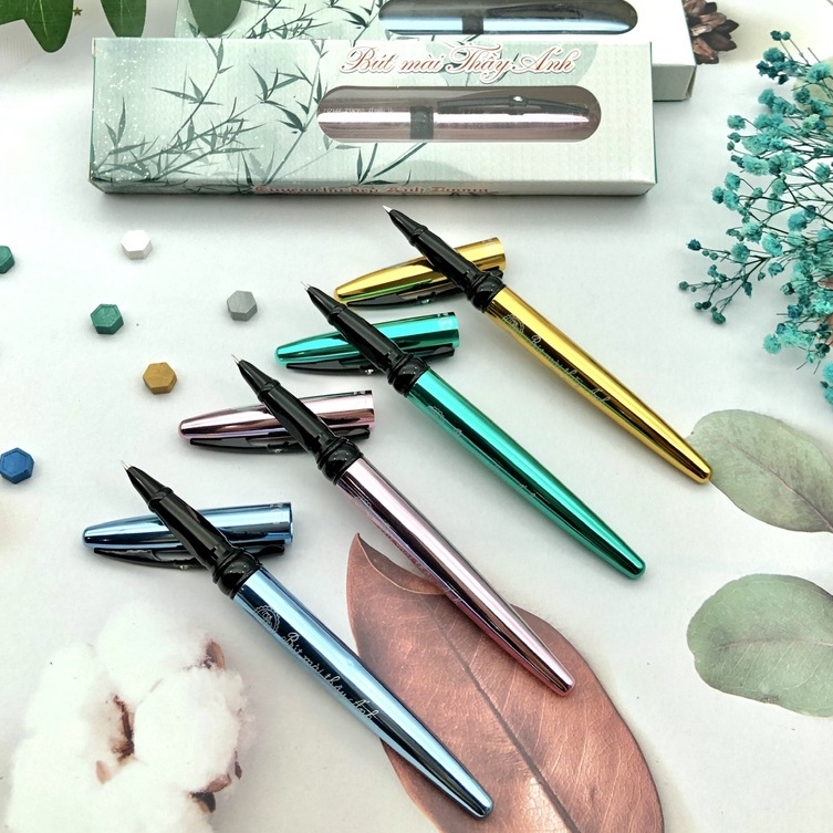 Bút Máy Ngòi Mài Ánh Dương, Bút Mài Thầy Ánh SH080 Ngòi Kim Tinh Lá Tre