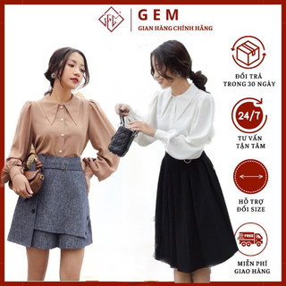 Áo sơ mi nữ G75 đơn giản thanh lịch đi học, công sở đều đẹp dễ phối chân váy hay các loại quần thời trang - GEM Fashion